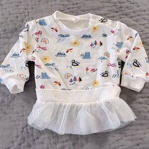 Tucker + Tate Girls’ puffin bear tutu skirted crewneck sweatshirt fleece lined